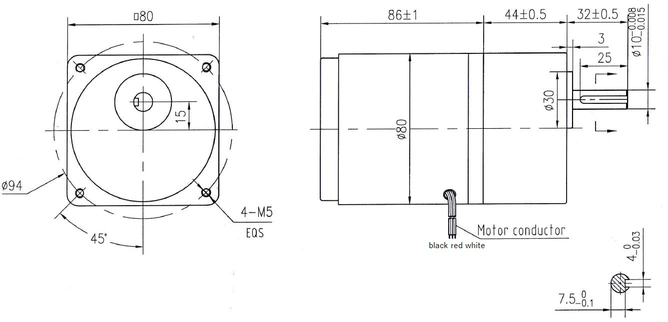 25W AC Gearmotor &Ccedil;izim